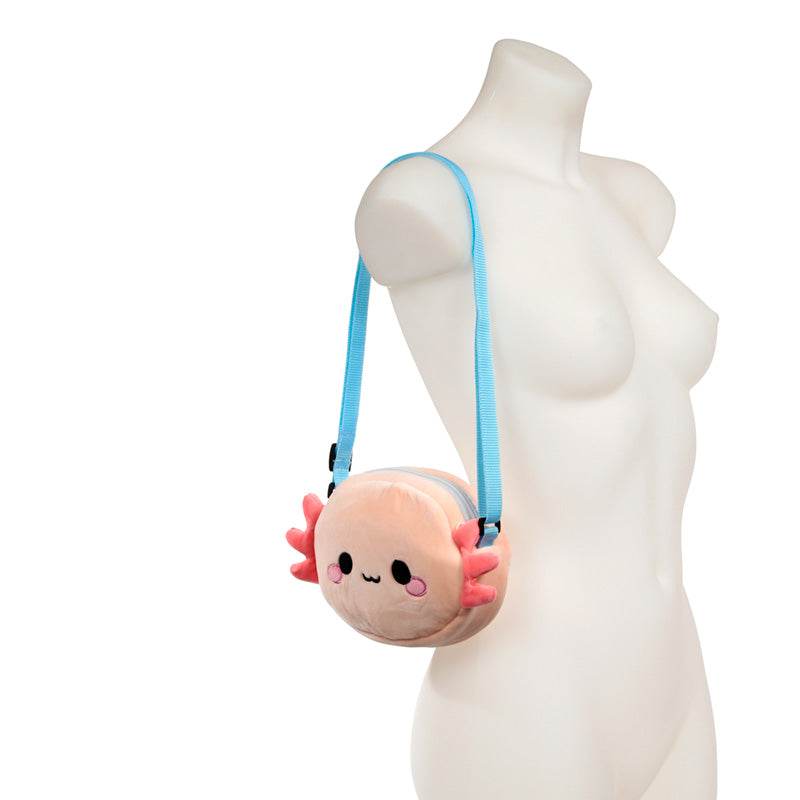 Maddie the Axolotl Adoramals Crossbody Plush Shoulder Bag - Gift Arch