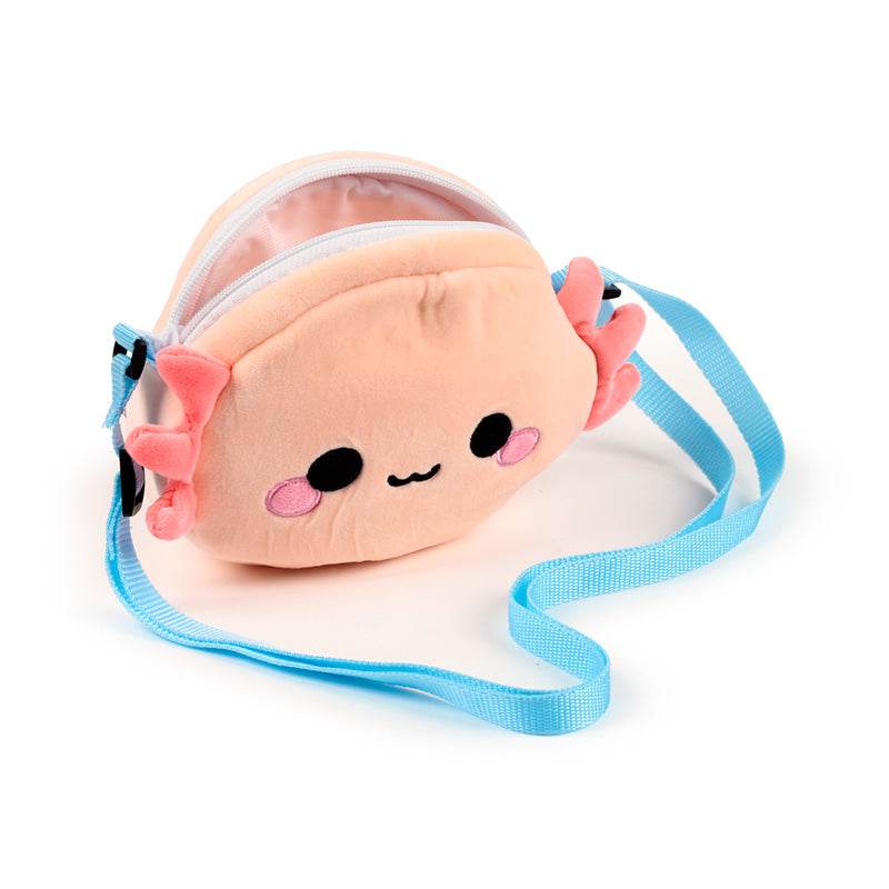 Maddie the Axolotl Adoramals Crossbody Plush Shoulder Bag - Gift Arch