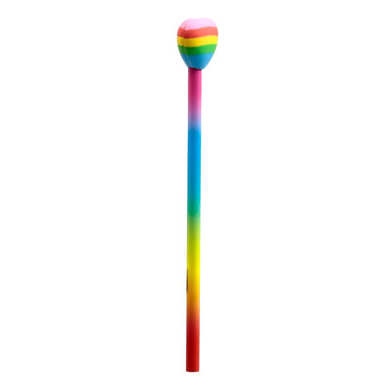 Rainbow Heart Pencil & Eraser Topper - Gift Arch