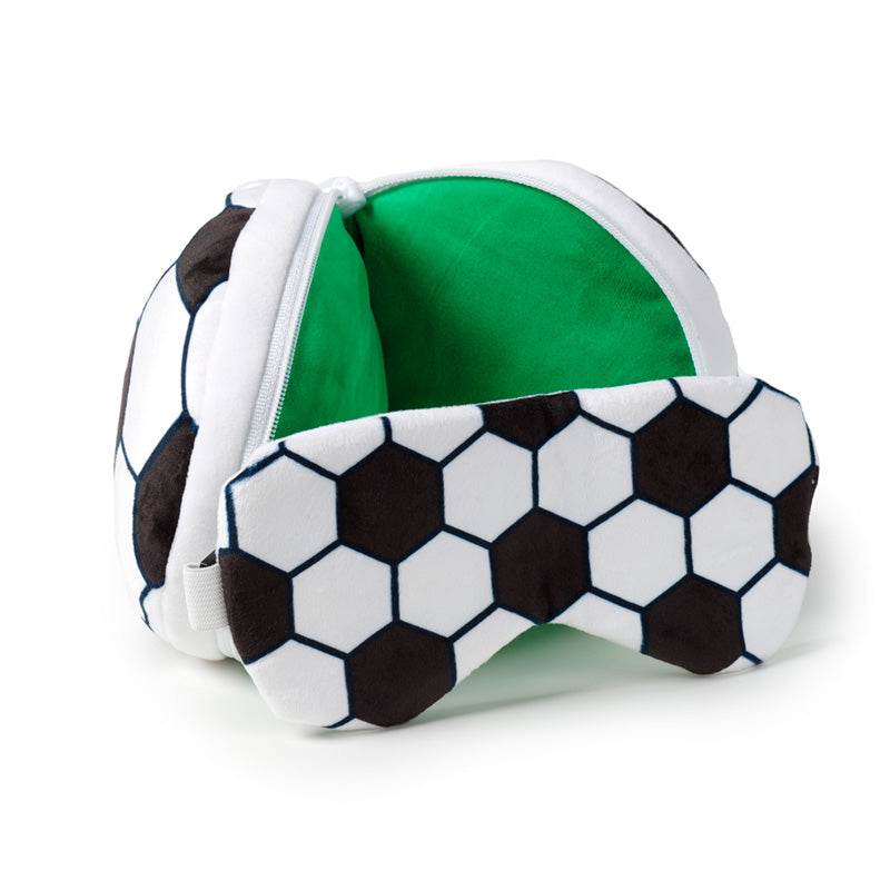 Relaxeazzz Football Plush Travel Pillow & Eye Mask - Gift Arch