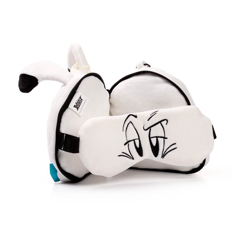 Relaxeazzz Idefix (Dogmatix) Asterix Plush Travel Pillow & Eye Mask - Gift Arch