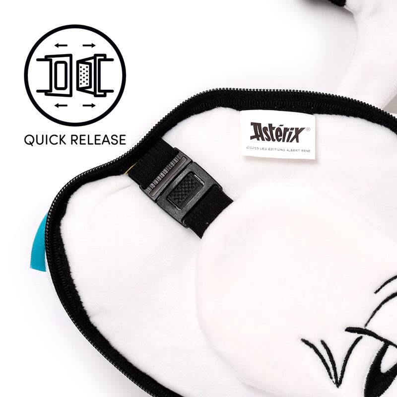 Relaxeazzz Idefix (Dogmatix) Asterix Plush Travel Pillow & Eye Mask - Gift Arch