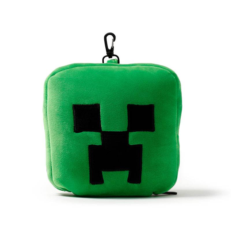 Relaxeazzz Minecraft Creeper Shaped Plush Travel Pillow & Eye Mask - Gift Arch