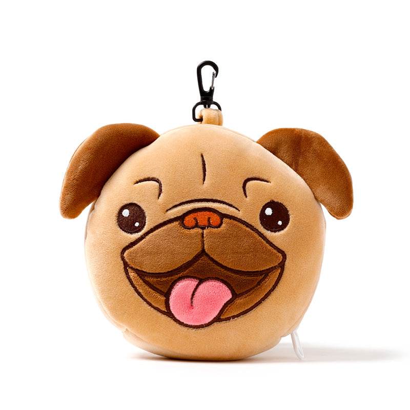 Relaxeazzz Mopps Pug Plush Travel Pillow & Eye Mask - Gift Arch