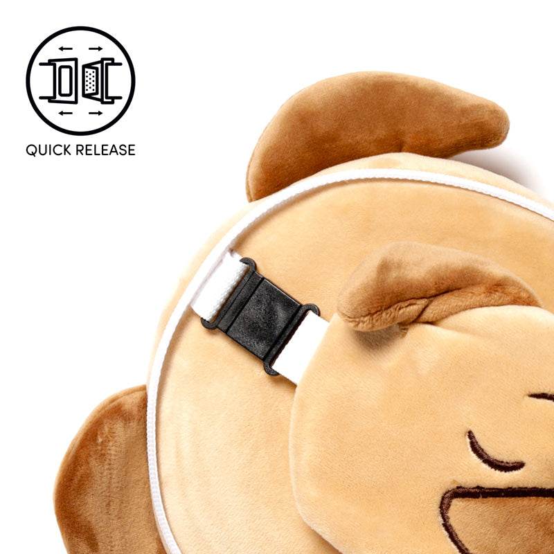 Relaxeazzz Mopps Pug Plush Travel Pillow & Eye Mask - Gift Arch