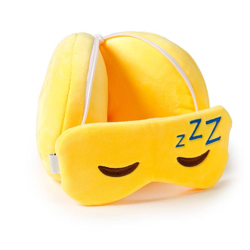 Relaxeazzz Snoozie the Sleeping Head Plush Travel Pillow & Eye Mask - Gift Arch