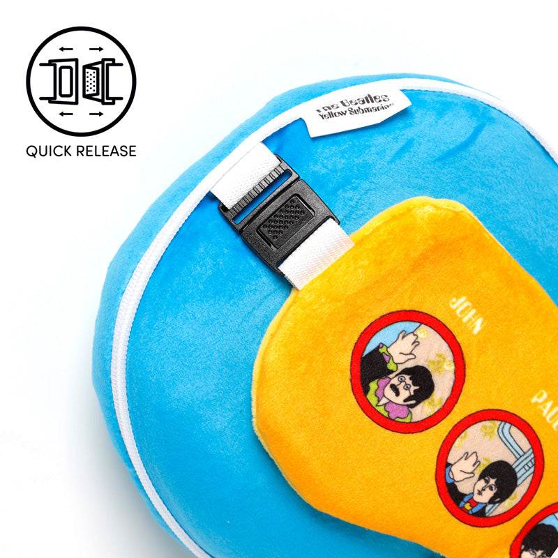 Relaxeazzz The Beatles Yellow Submarine Plush Travel Pillow & Eye Mask - Gift Arch