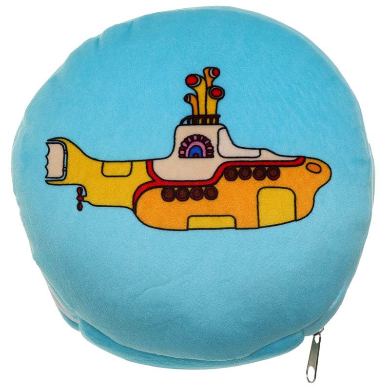 Relaxeazzz The Beatles Yellow Submarine Plush Travel Pillow & Eye Mask - Gift Arch