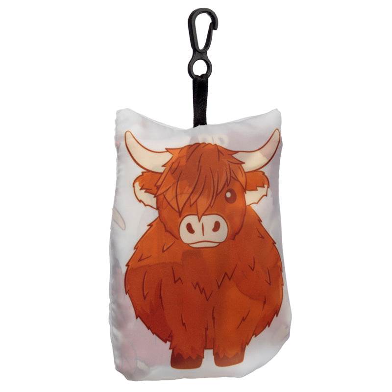 Foldable Reusable Shopping Bag Highland Coo Cow - Gift Arch