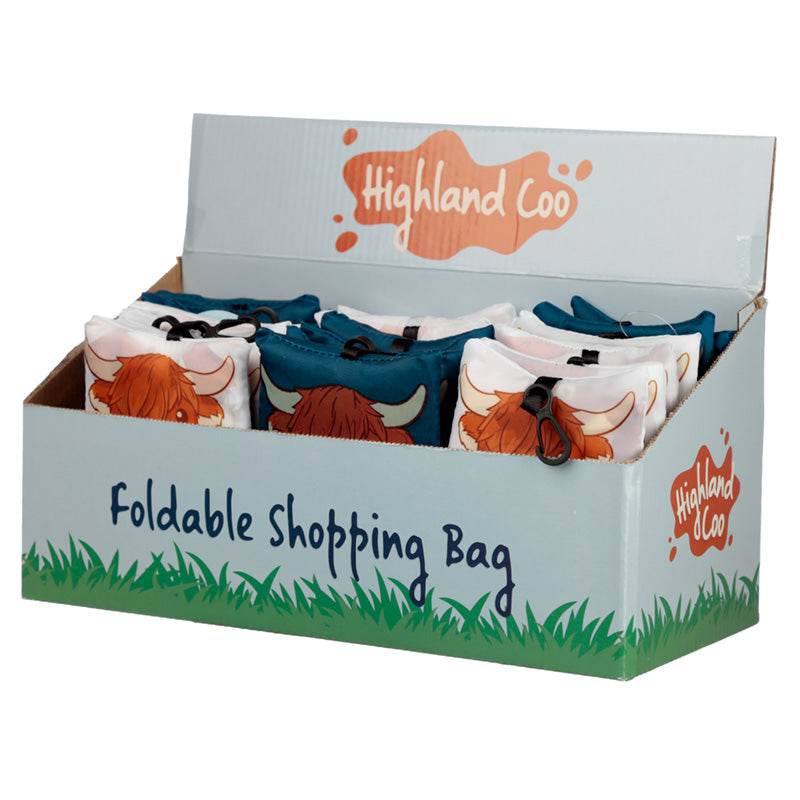 Foldable Reusable Shopping Bag Highland Coo Cow - Gift Arch