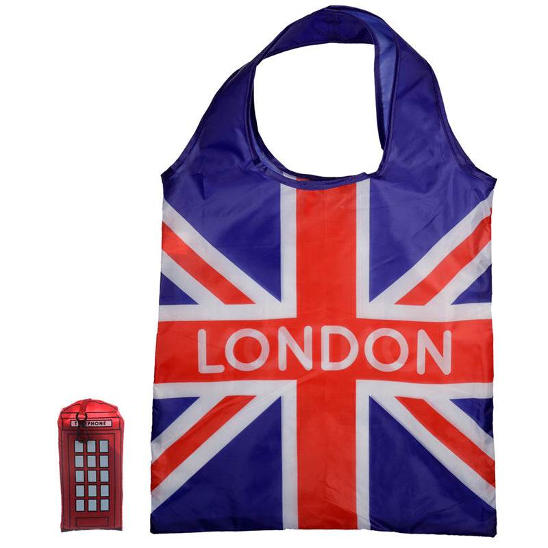 Foldable Reusable Shopping Bag London Icons Red Telephone Box - Gift Arch