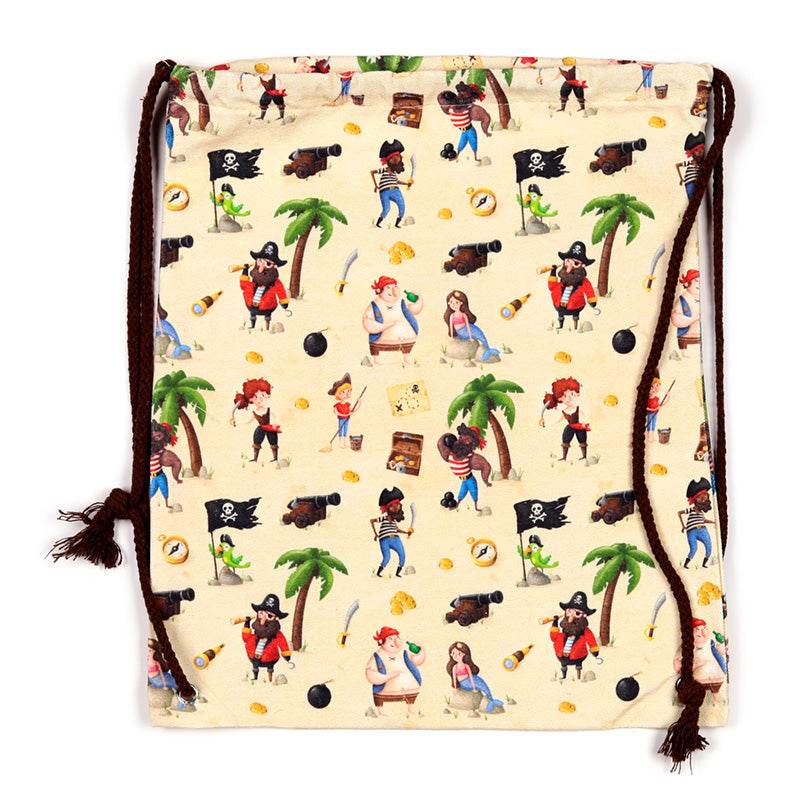 Jolly Rogers Pirate Canvas Drawstring Bag - Gift Arch