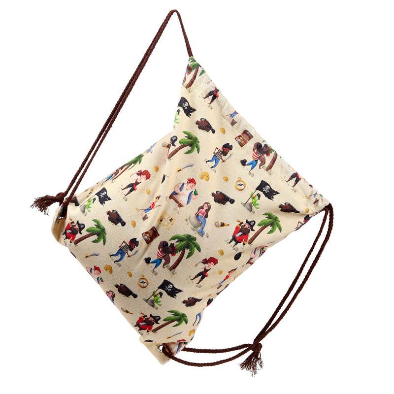 Jolly Rogers Pirate Canvas Drawstring Bag - Gift Arch