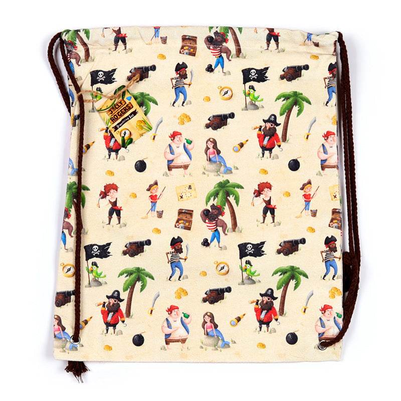 Jolly Rogers Pirate Canvas Drawstring Bag - Gift Arch