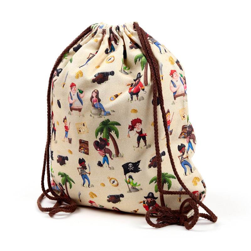 Jolly Rogers Pirate Canvas Drawstring Bag - Gift Arch