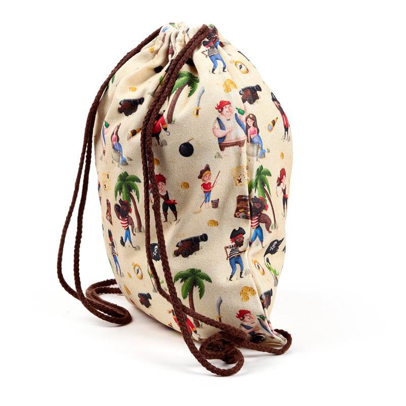 Jolly Rogers Pirate Canvas Drawstring Bag - Gift Arch