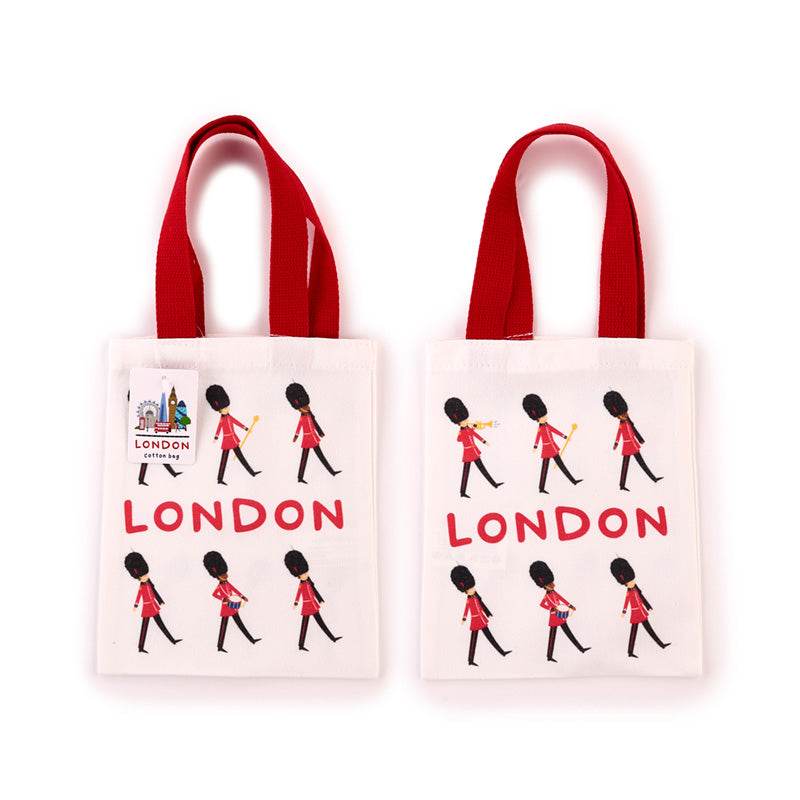 London Souvenir Guardsman Reusable Small Tote Bag - Gift Arch