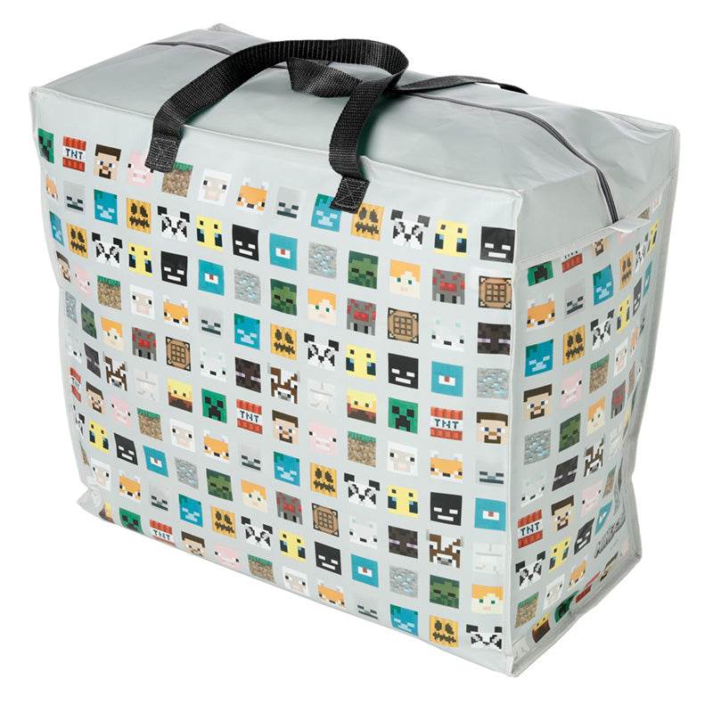 Minecraft Faces Zip Up Laundry Storage Bag - Gift Arch