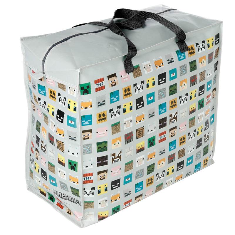 Minecraft Faces Zip Up Laundry Storage Bag - Gift Arch