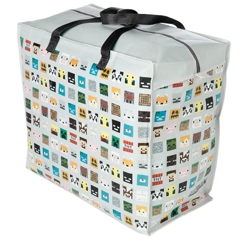 Minecraft Faces Zip Up Laundry Storage Bag - Gift Arch