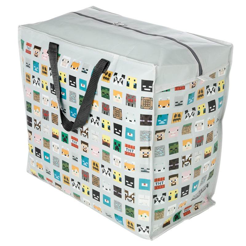 Minecraft Faces Zip Up Laundry Storage Bag - Gift Arch