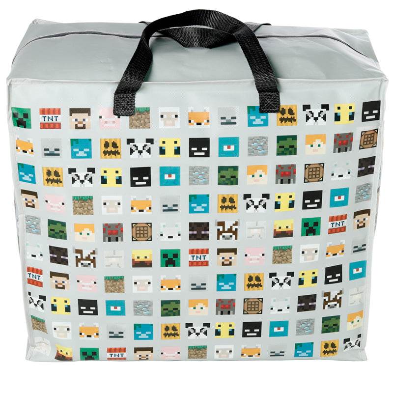 Minecraft Faces Zip Up Laundry Storage Bag - Gift Arch