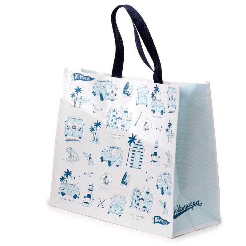 Volkswagen VW T1 Camper Bus Explore RPET Reusable Shopping Bag - Gift Arch
