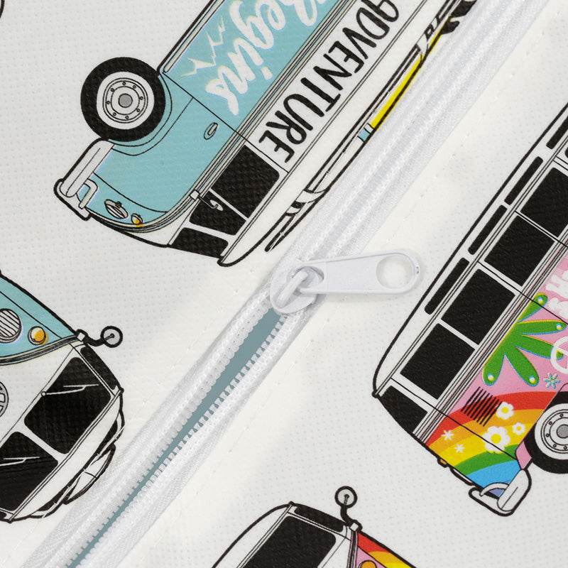 Volkswagen VW T1 Camper Bus Surf & Summer Zip Up Laundry Storage Bag - Gift Arch