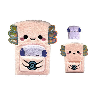 Adoramals Maddie the Axolotl Plush Notebook with Pouch & Mini Notebook - Gift Arch