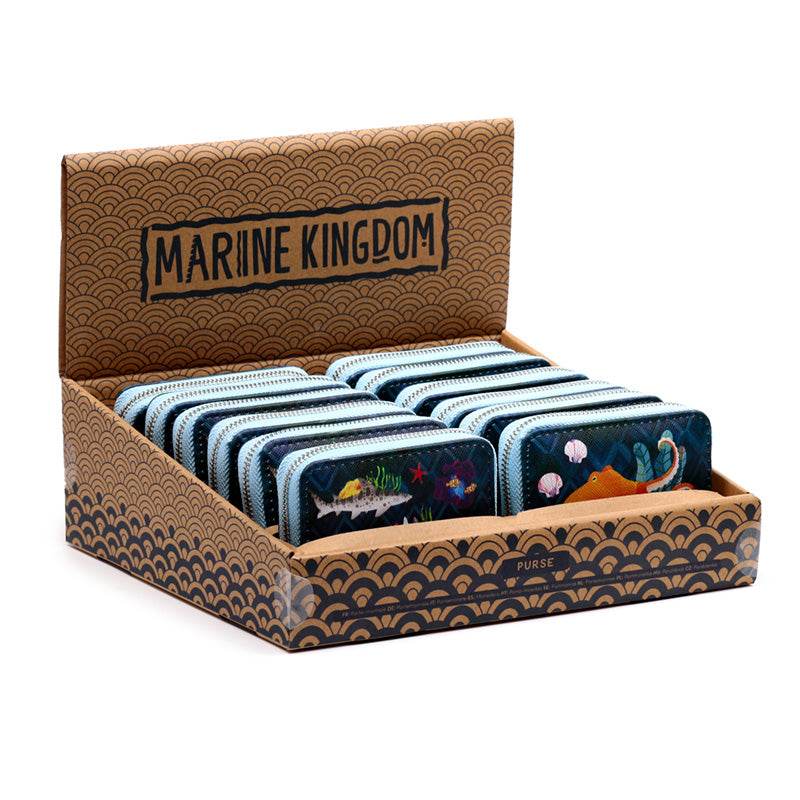 Marine Kingdom Zip Around Small Wallet Purse - Gift Arch