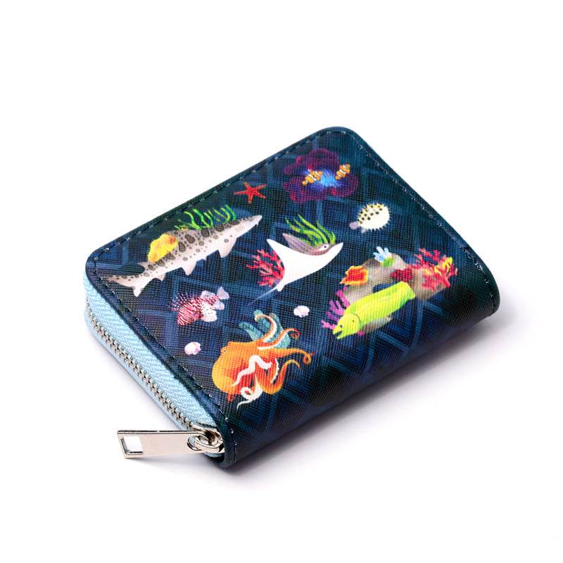 Marine Kingdom Zip Around Small Wallet Purse - Gift Arch