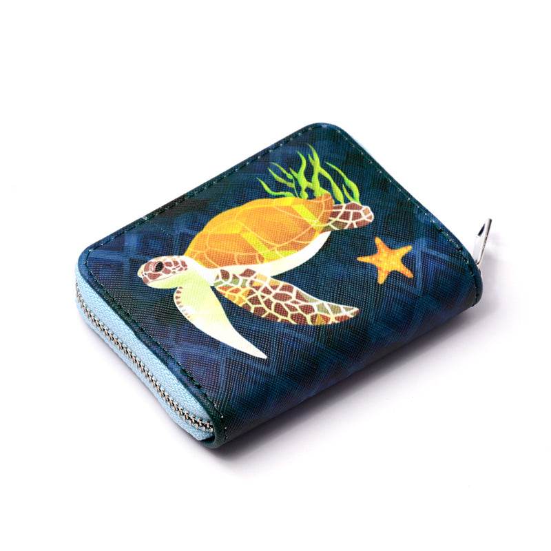 Marine Kingdom Zip Around Small Wallet Purse - Gift Arch