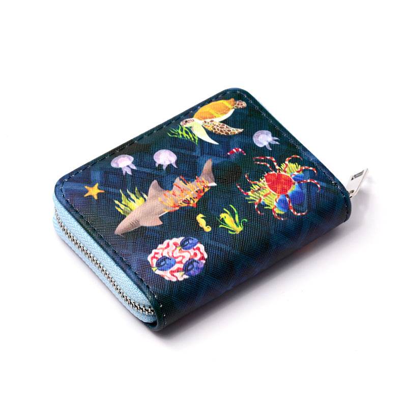 Marine Kingdom Zip Around Small Wallet Purse - Gift Arch