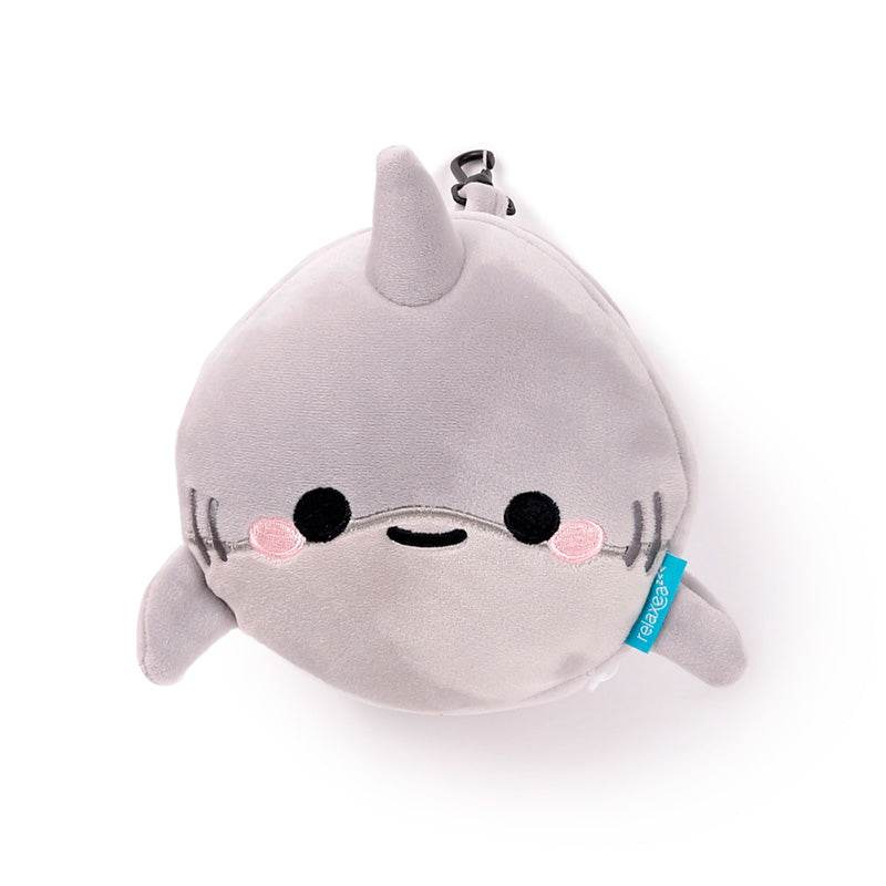 Relaxeazzz Adoramals Archie the Shark Plush Travel Pillow & Eye Mask - Gift Arch