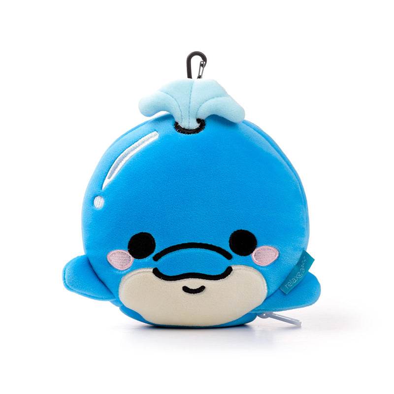 Relaxeazzz Adoramals Blu the Dolphin Plush Travel Pillow & Eye Mask - Gift Arch