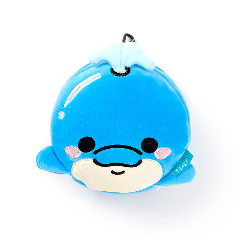 Relaxeazzz Adoramals Blu the Dolphin Plush Travel Pillow & Eye Mask - Gift Arch