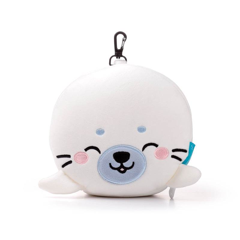 Relaxeazzz Adoramals Kai the Seal Plush Travel Pillow & Eye Mask - Gift Arch