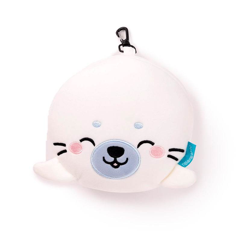 Relaxeazzz Adoramals Kai the Seal Plush Travel Pillow & Eye Mask - Gift Arch