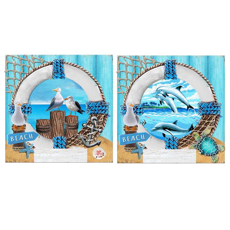 3D Printed Souvenir Seaside Magnet Blue Nautical Lifesaver - Gift Arch