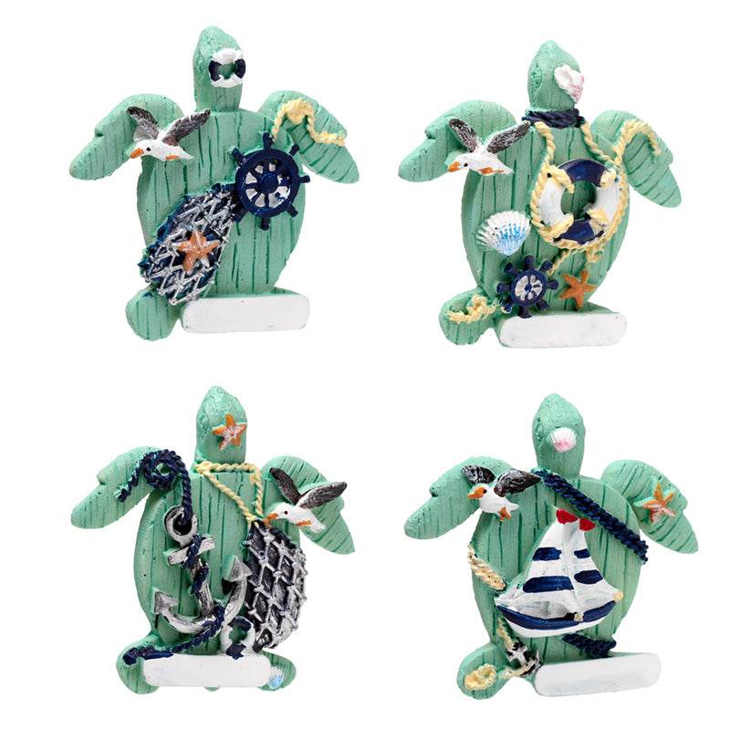 Hand Painted Souvenir Seaside Magnet Nautical Turtle - Gift Arch