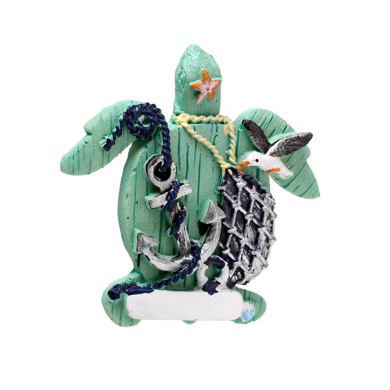 Hand Painted Souvenir Seaside Magnet Nautical Turtle - Gift Arch