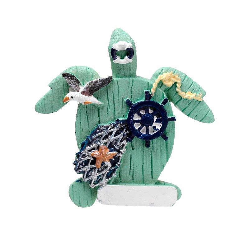 Hand Painted Souvenir Seaside Magnet Nautical Turtle - Gift Arch