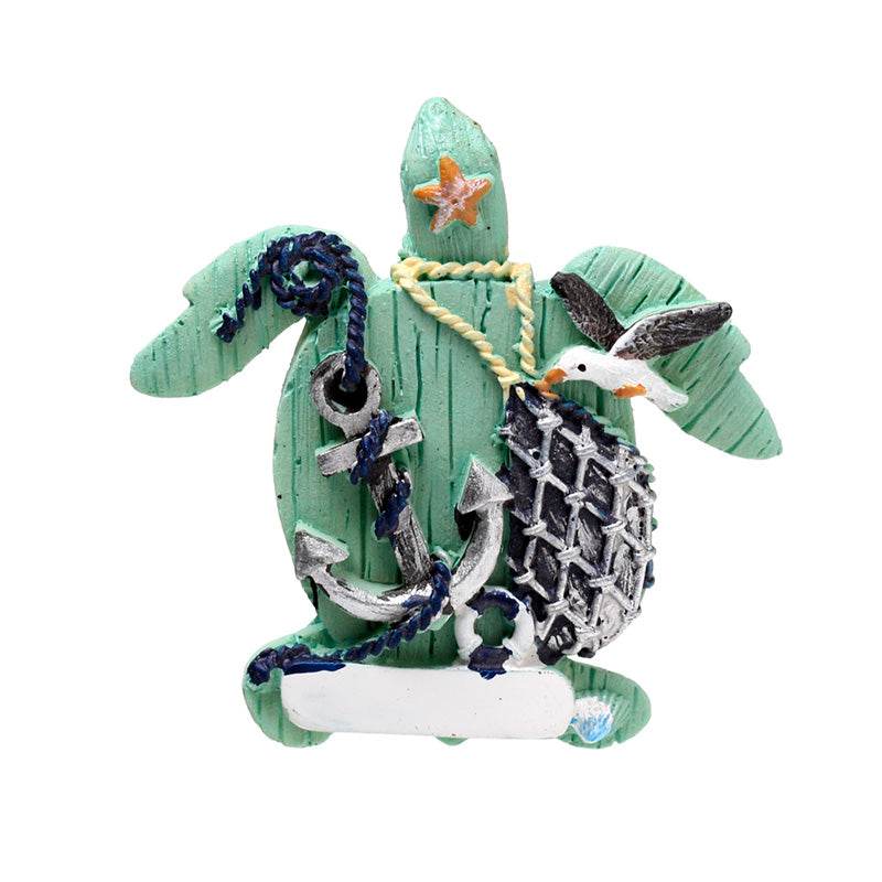 Hand Painted Souvenir Seaside Magnet Nautical Turtle - Gift Arch
