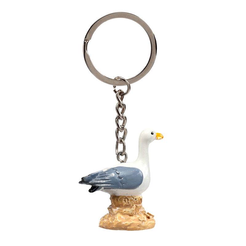 Seagull Buoy Seagull on Rock Keyring - Gift Arch