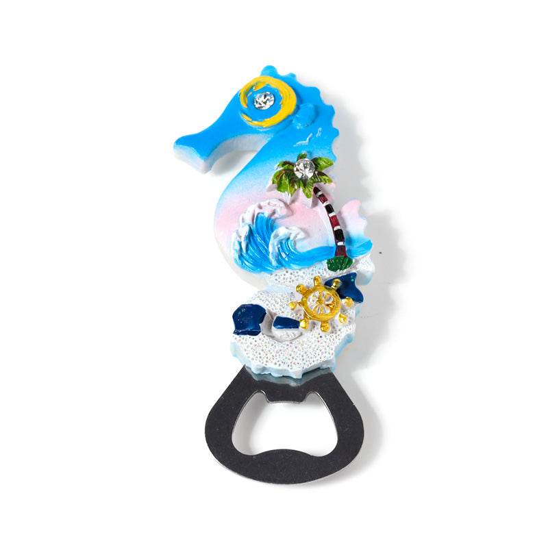 Souvenir Seaside Magnet Bottle Opener Sealife Scenes - Gift Arch