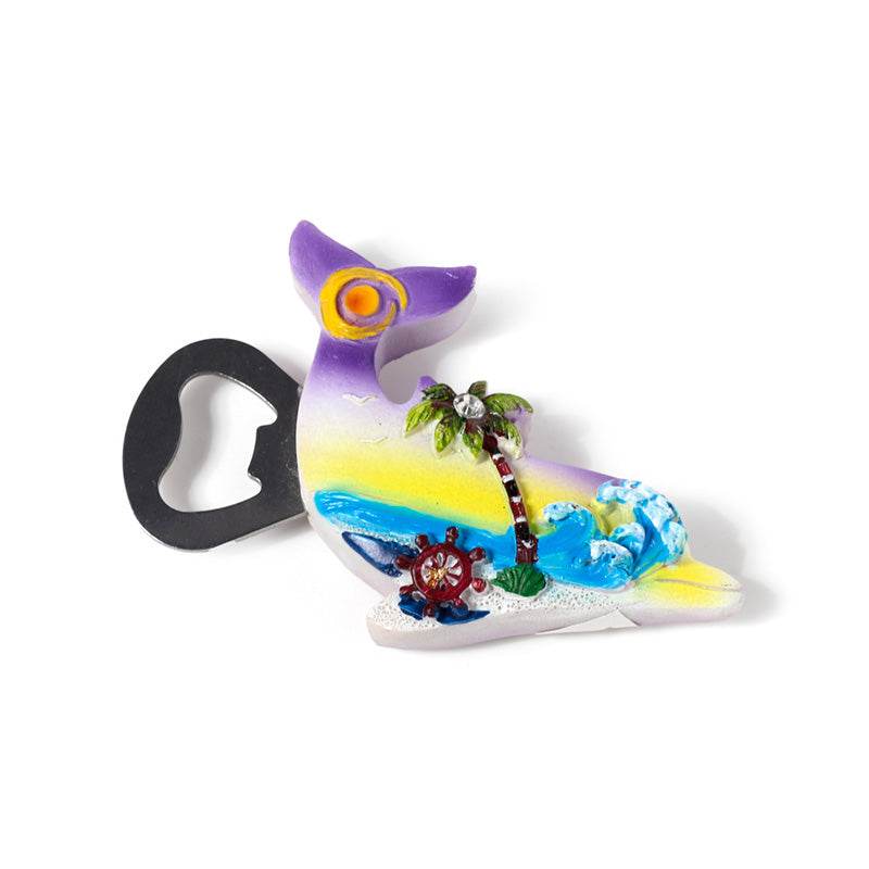 Souvenir Seaside Magnet Bottle Opener Sealife Scenes - Gift Arch