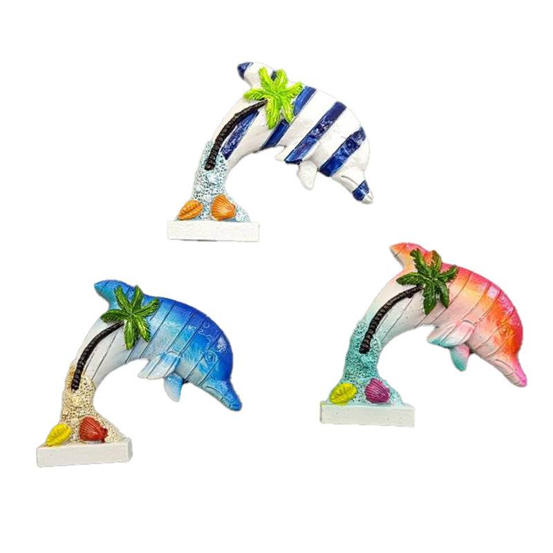Souvenir Seaside Magnet Dolphin Shaped Tropical Island - Gift Arch