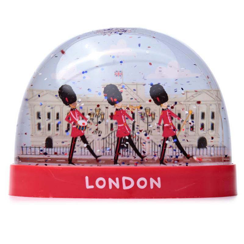 London Souvenir Guardsman on Parade Large Glitter Snow Storm - Gift Arch