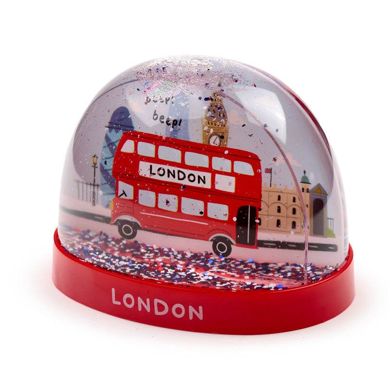 London Souvenir London Bus Large Glitter Snow Storm - Gift Arch