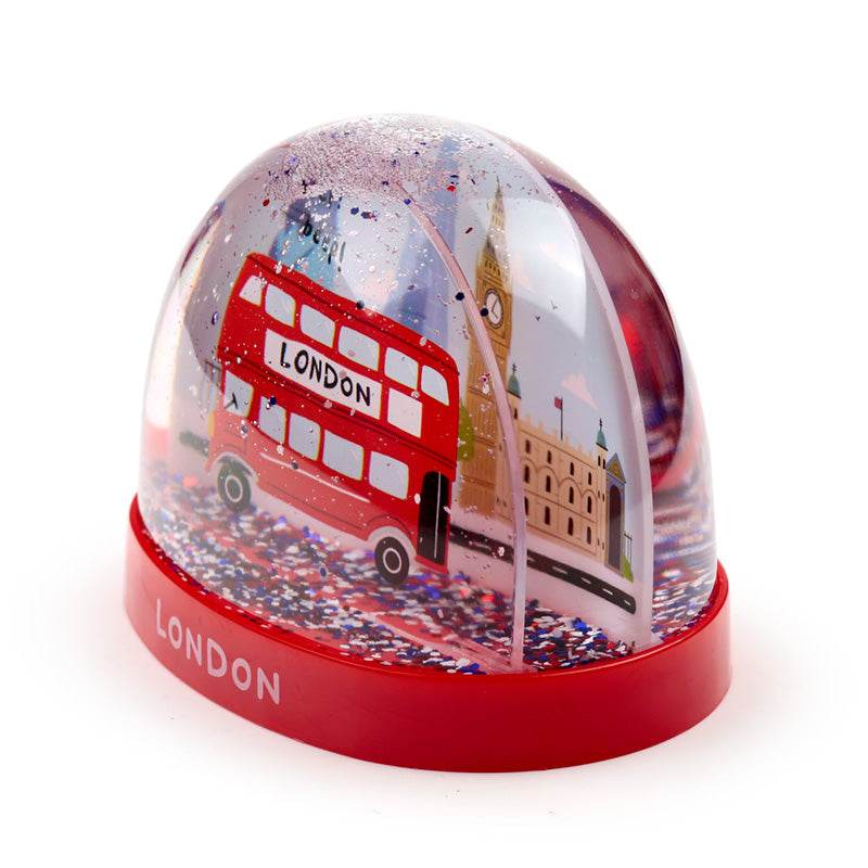 London Souvenir London Bus Large Glitter Snow Storm - Gift Arch